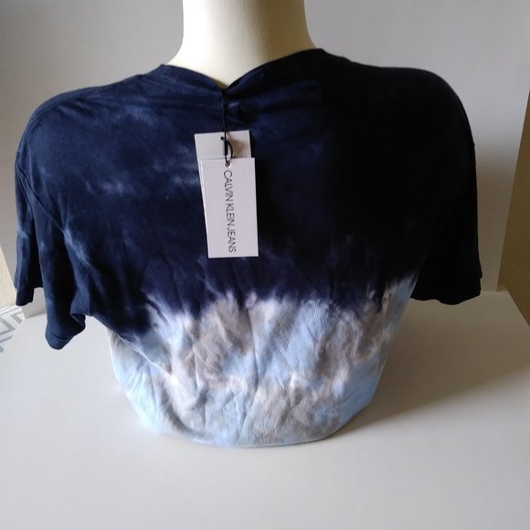 Tie-Dye Blue Medium Crew Neck T Shirt - Picture 15 of 16